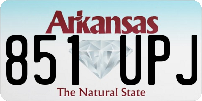 AR license plate 851UPJ