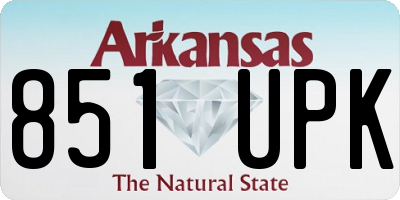 AR license plate 851UPK