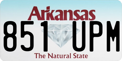 AR license plate 851UPM