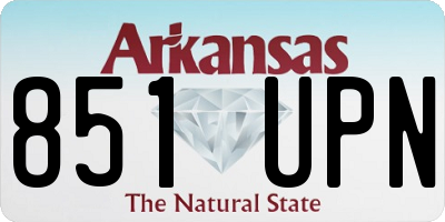 AR license plate 851UPN