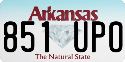 AR license plate 851UPO