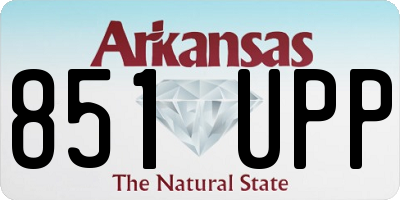 AR license plate 851UPP