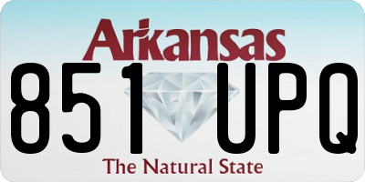 AR license plate 851UPQ