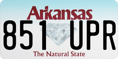 AR license plate 851UPR