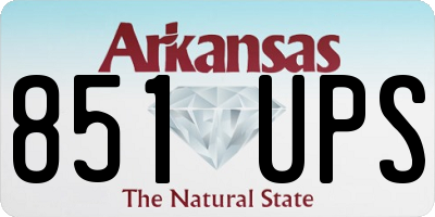 AR license plate 851UPS