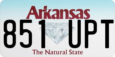AR license plate 851UPT