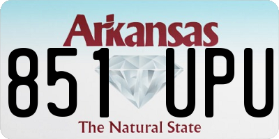 AR license plate 851UPU