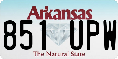 AR license plate 851UPW