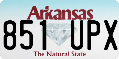 AR license plate 851UPX