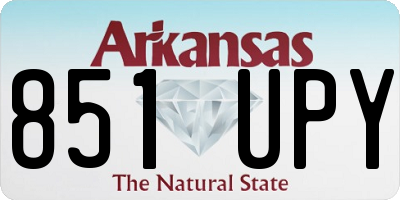 AR license plate 851UPY