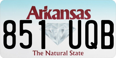 AR license plate 851UQB