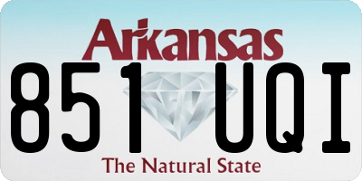 AR license plate 851UQI