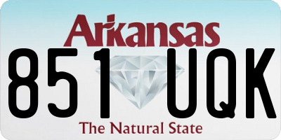AR license plate 851UQK