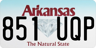 AR license plate 851UQP