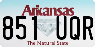 AR license plate 851UQR