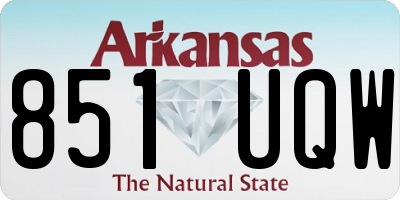 AR license plate 851UQW