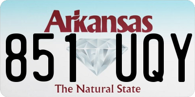 AR license plate 851UQY