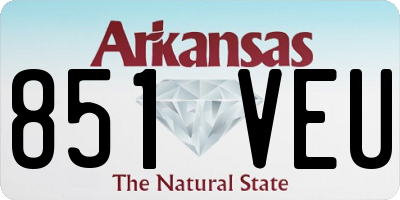 AR license plate 851VEU