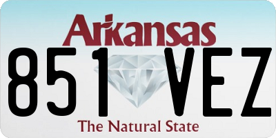 AR license plate 851VEZ