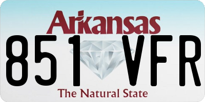 AR license plate 851VFR