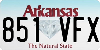 AR license plate 851VFX