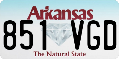 AR license plate 851VGD