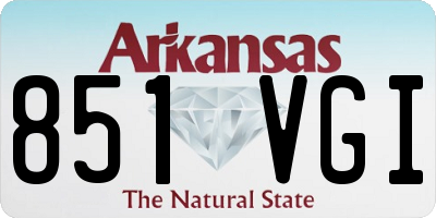 AR license plate 851VGI