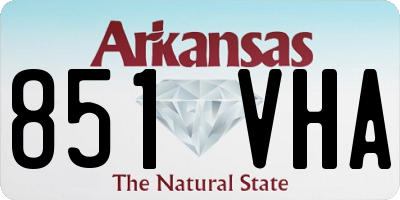 AR license plate 851VHA