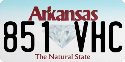 AR license plate 851VHC
