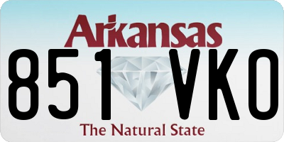 AR license plate 851VKO