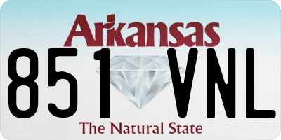 AR license plate 851VNL