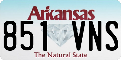 AR license plate 851VNS