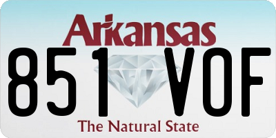 AR license plate 851VOF