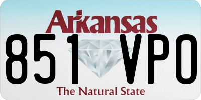 AR license plate 851VPO