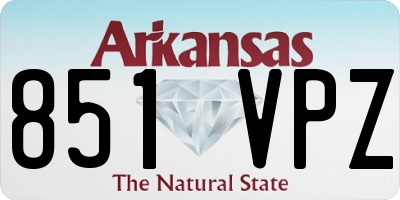 AR license plate 851VPZ