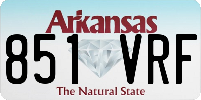 AR license plate 851VRF