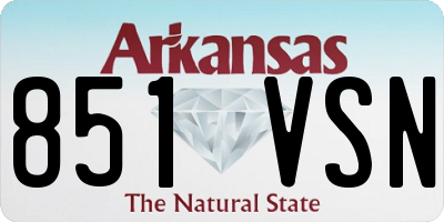 AR license plate 851VSN