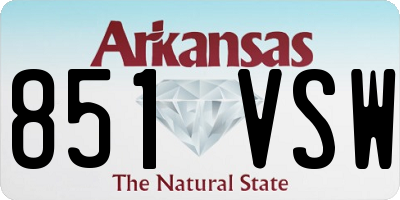 AR license plate 851VSW