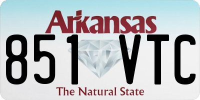 AR license plate 851VTC