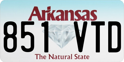 AR license plate 851VTD