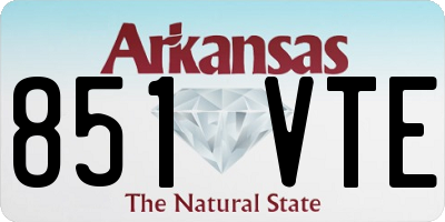AR license plate 851VTE