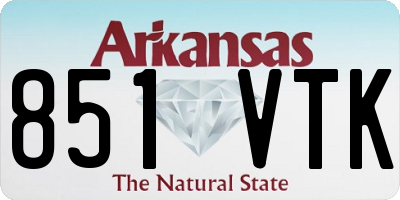AR license plate 851VTK