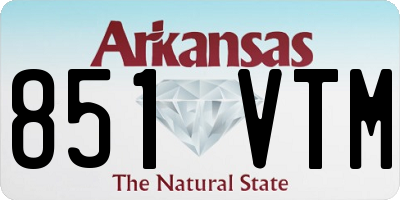 AR license plate 851VTM