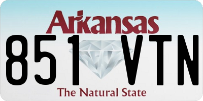 AR license plate 851VTN
