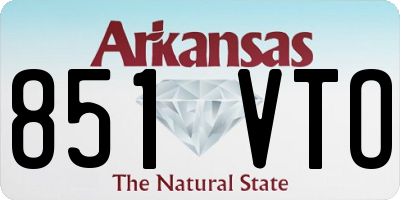 AR license plate 851VTO