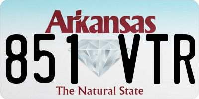 AR license plate 851VTR