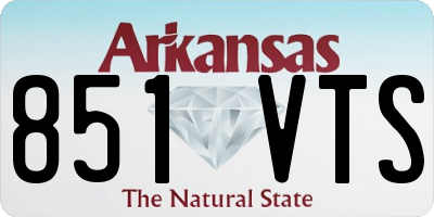 AR license plate 851VTS