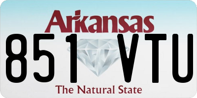 AR license plate 851VTU