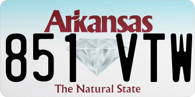 AR license plate 851VTW