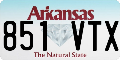 AR license plate 851VTX